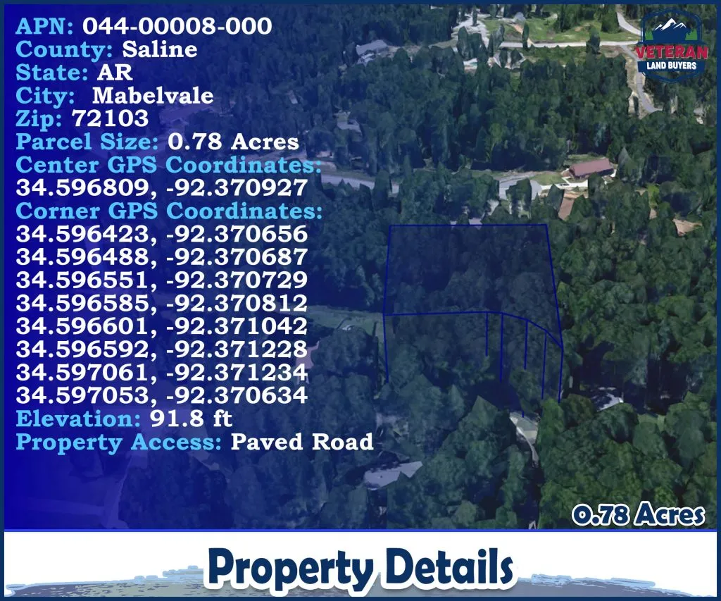 Mabelvale Saline County AR 17323 - Property Details